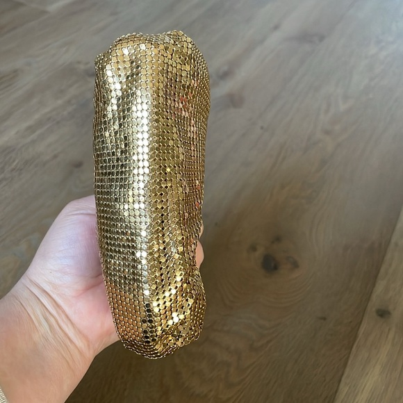 Vintage Whiting & Davis Cream Gold Metal Mesh Bag - Picture 9 of 10